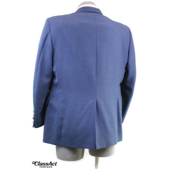 Gordon Thomas Blue Wool 2 Gold Button Sport Coat Blazer 46R - Picture 6 of 8